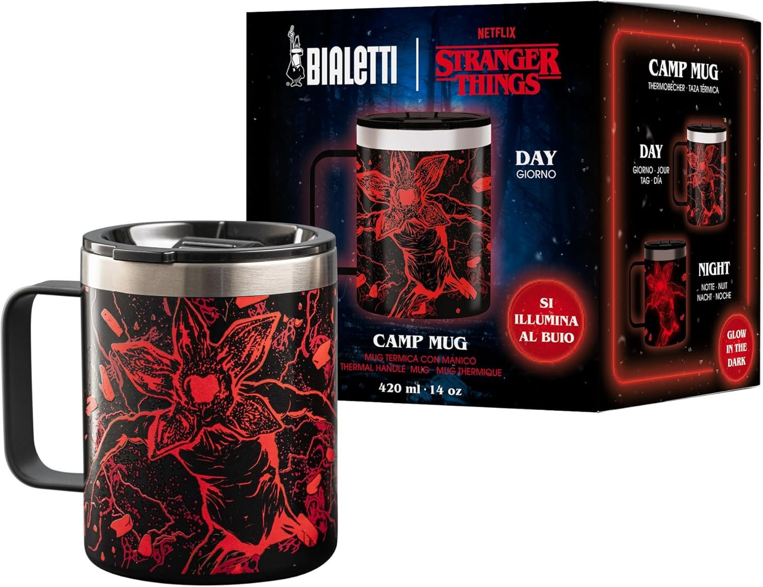 Mug em Aço Inox com Tampa Stranger Things Netflix